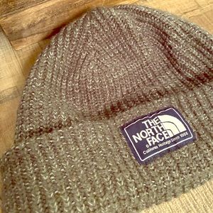 Gray North Face beanie. Lightly worn.